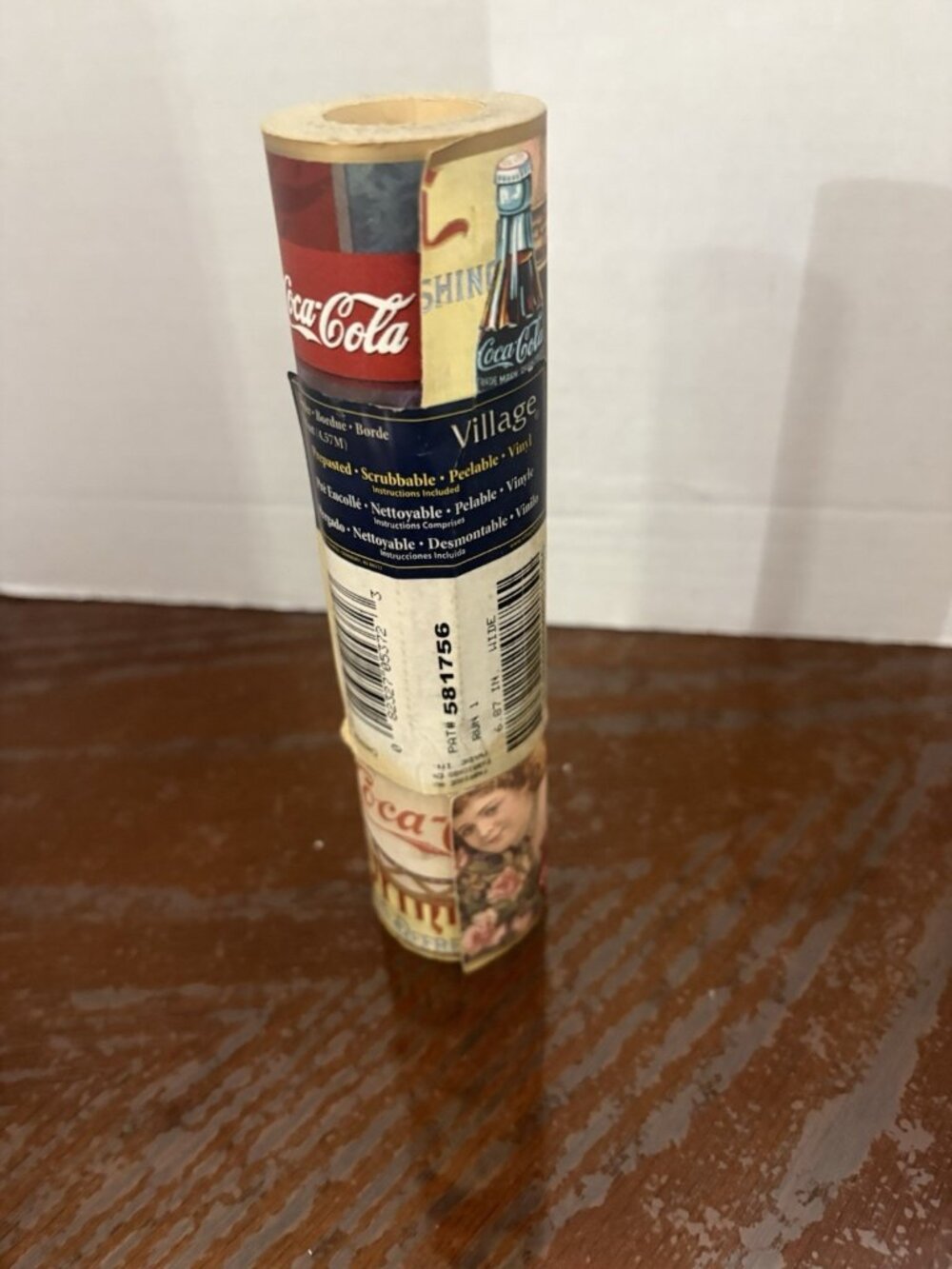Vintage 1995 Coca Cola Wall Paper Border 6 7/8 X 5 yards Victorian 581756 NOS